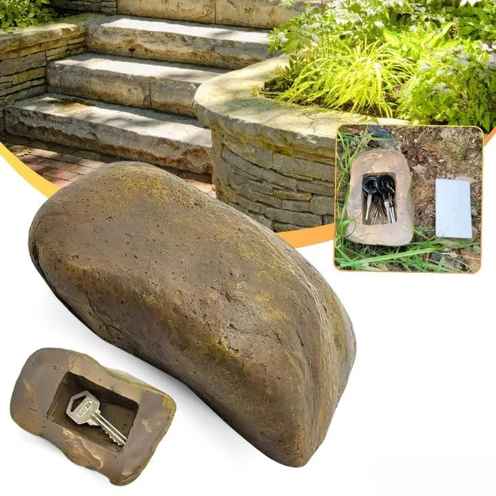 Weatherproof Hidden Storage Stone for Keys and Valuables by Euroselle