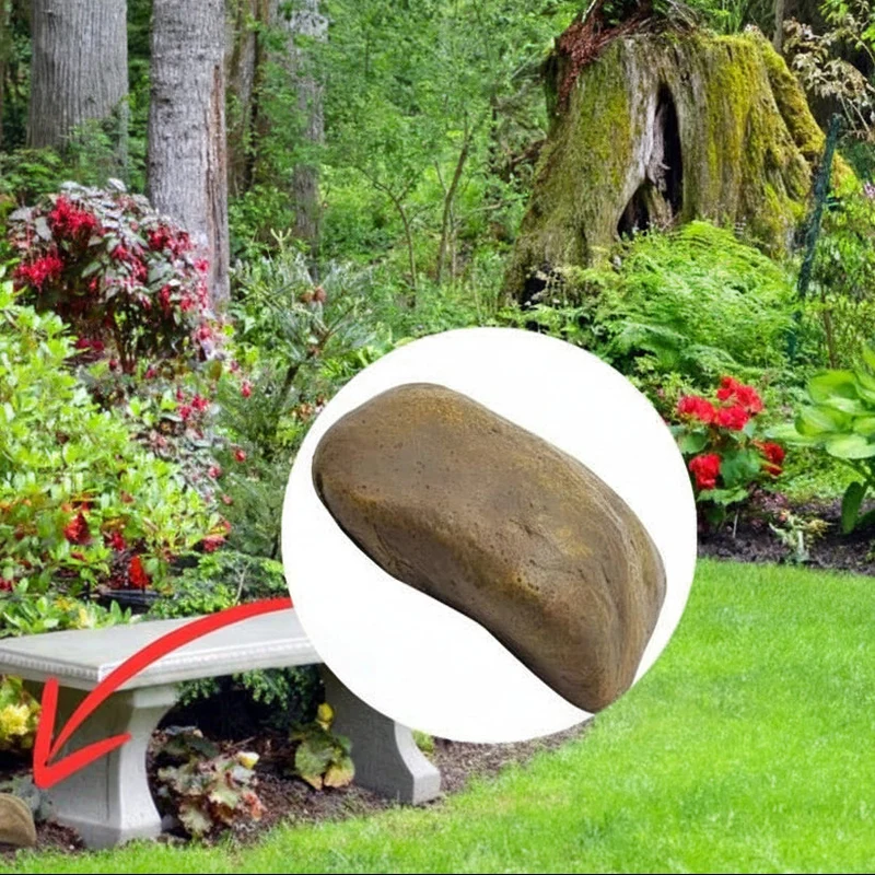 Weatherproof Hidden Storage Stone for Keys and Valuables by Euroselle