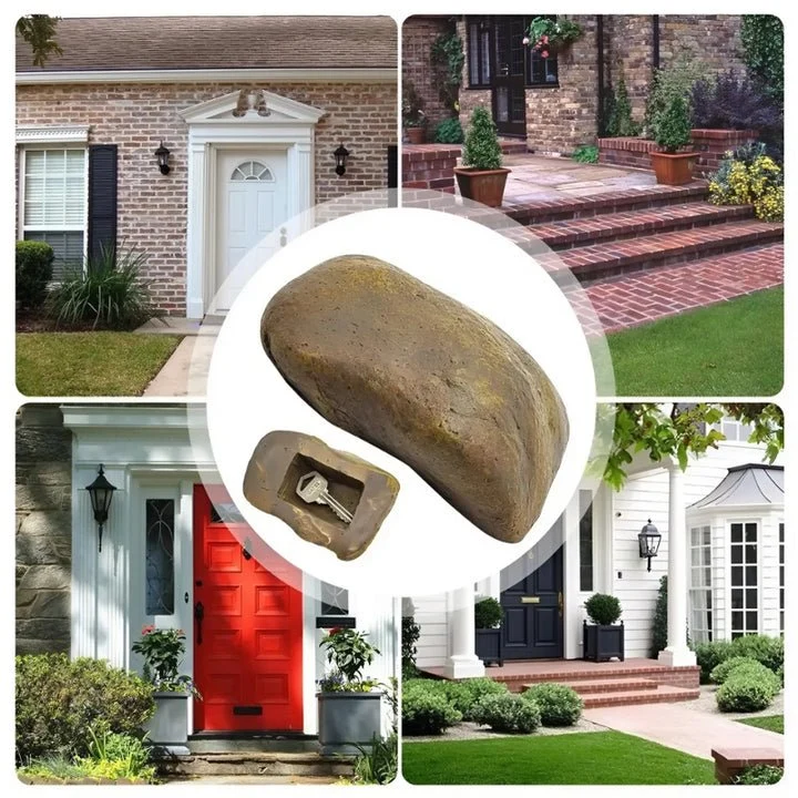 Weatherproof Hidden Storage Stone for Keys and Valuables by Euroselle