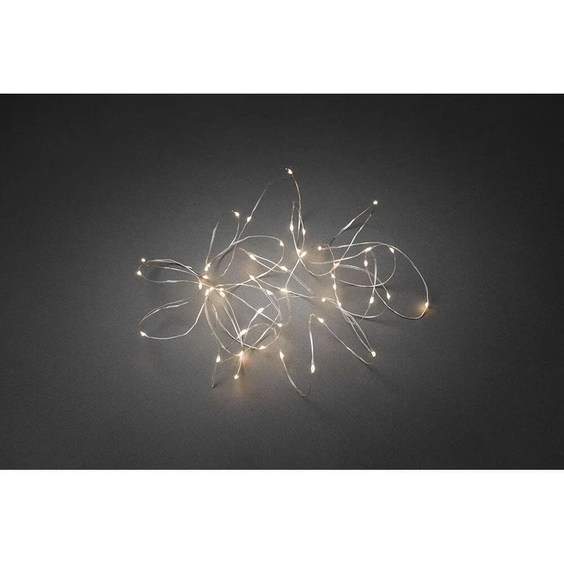 LED Tropfenlichterkette 100 Warmweiße Dioden