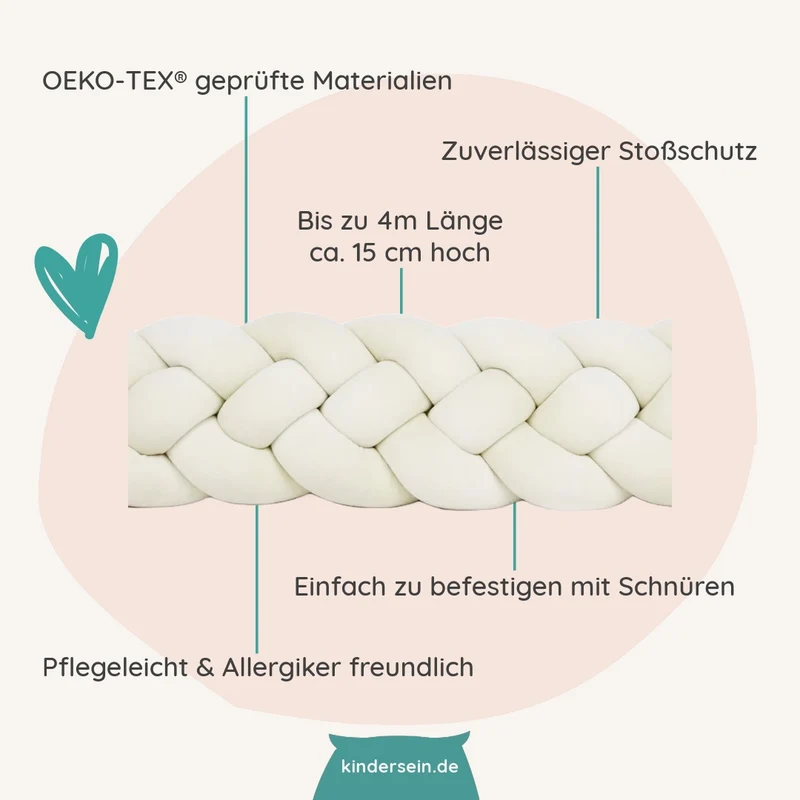 Geflochtene Bettschlange Lina