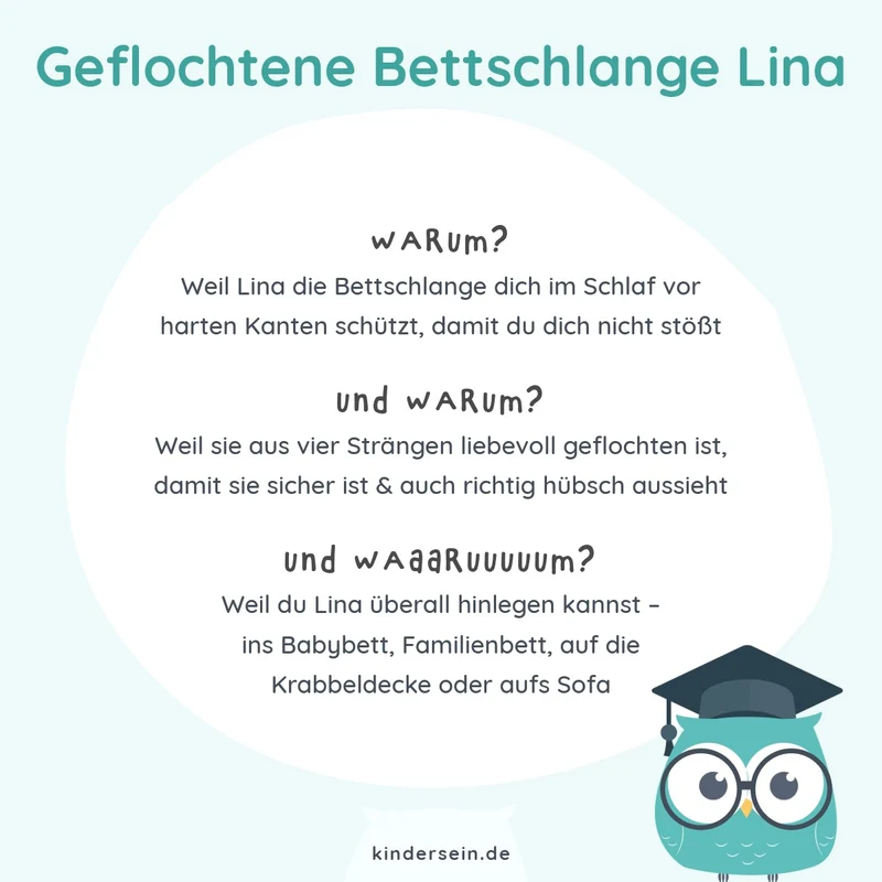 Geflochtene Bettschlange Lina
