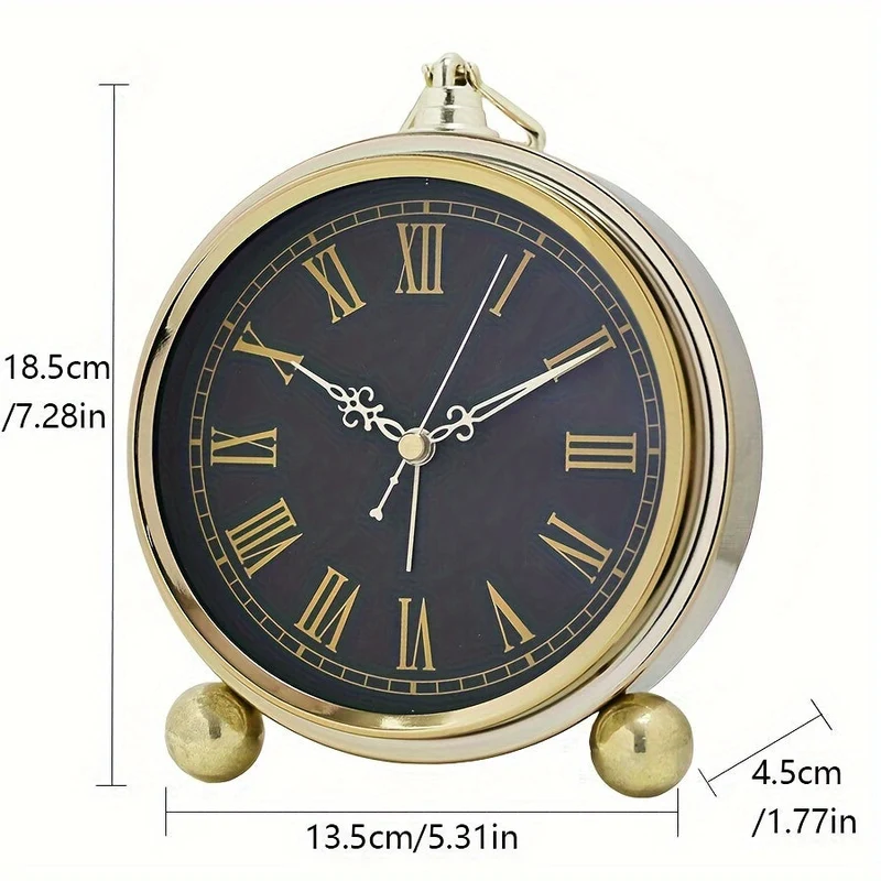 Euroselle European Retro Metal Alarm Clock European