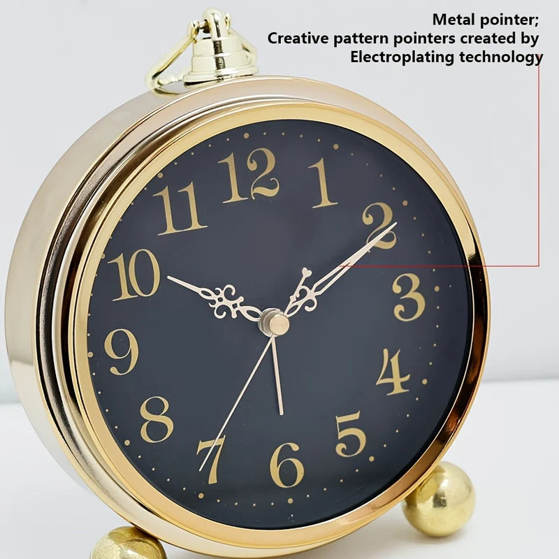 Euroselle European Retro Metal Alarm Clock European
