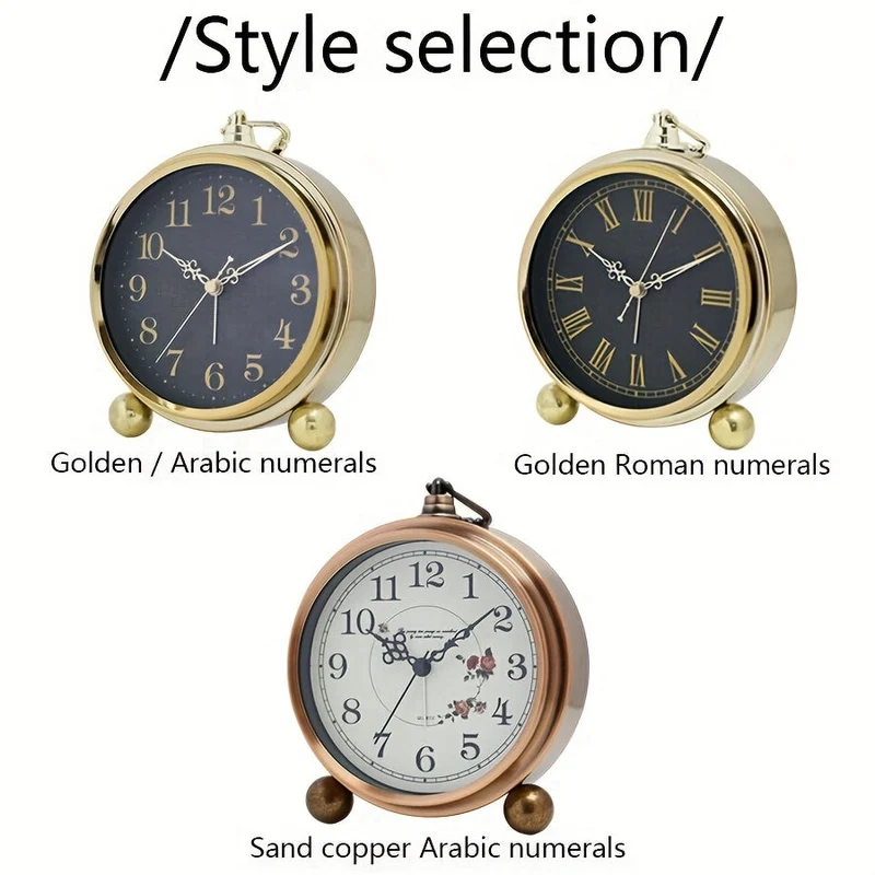 Euroselle European Retro Metal Alarm Clock European