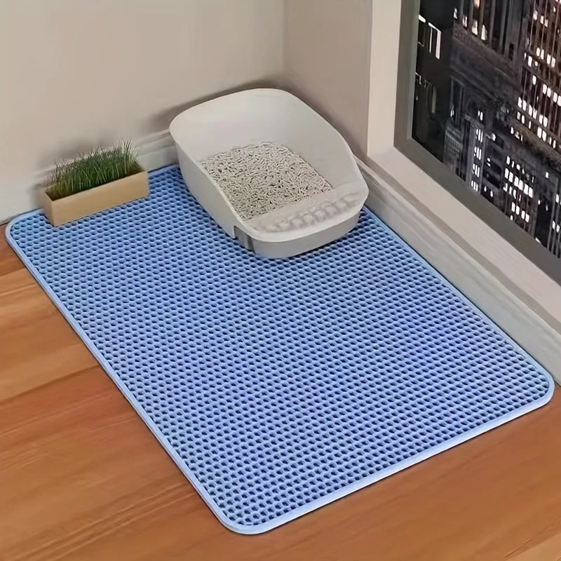 Euroselle Honeycomb Waterproof Cat Litter Mat With Odor Control And Washable