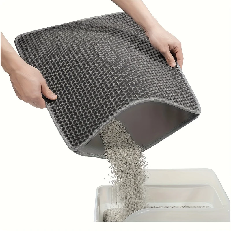 Euroselle Honeycomb Waterproof Cat Litter Mat With Odor Control And Washable