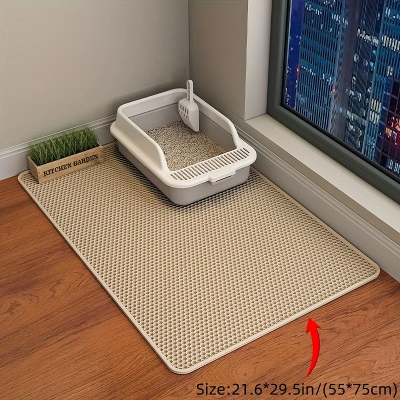 Euroselle Honeycomb Waterproof Cat Litter Mat With Odor Control And Washable