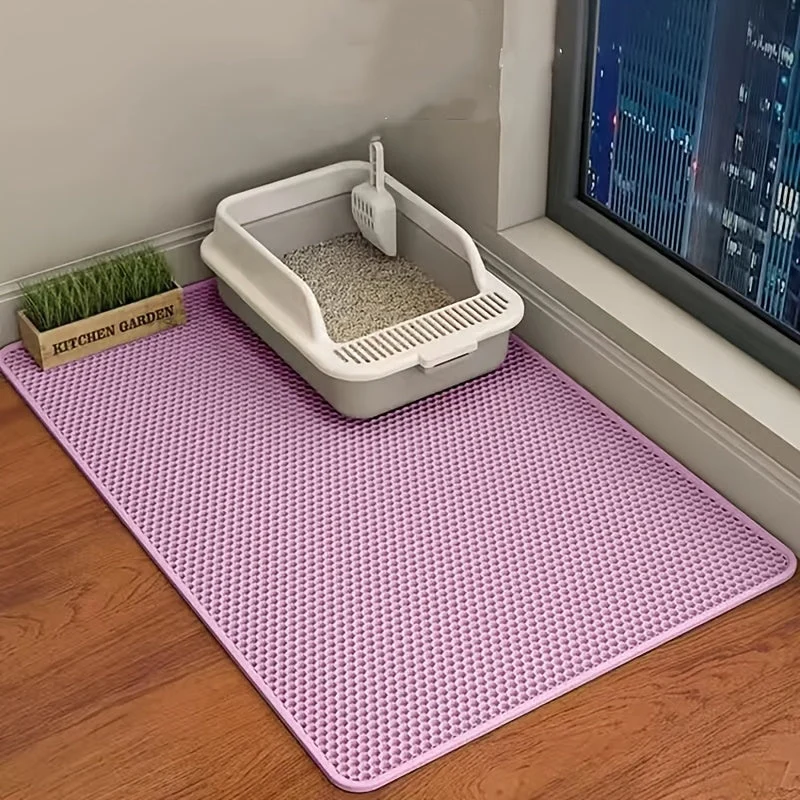 Euroselle Honeycomb Waterproof Cat Litter Mat With Odor Control And Washable