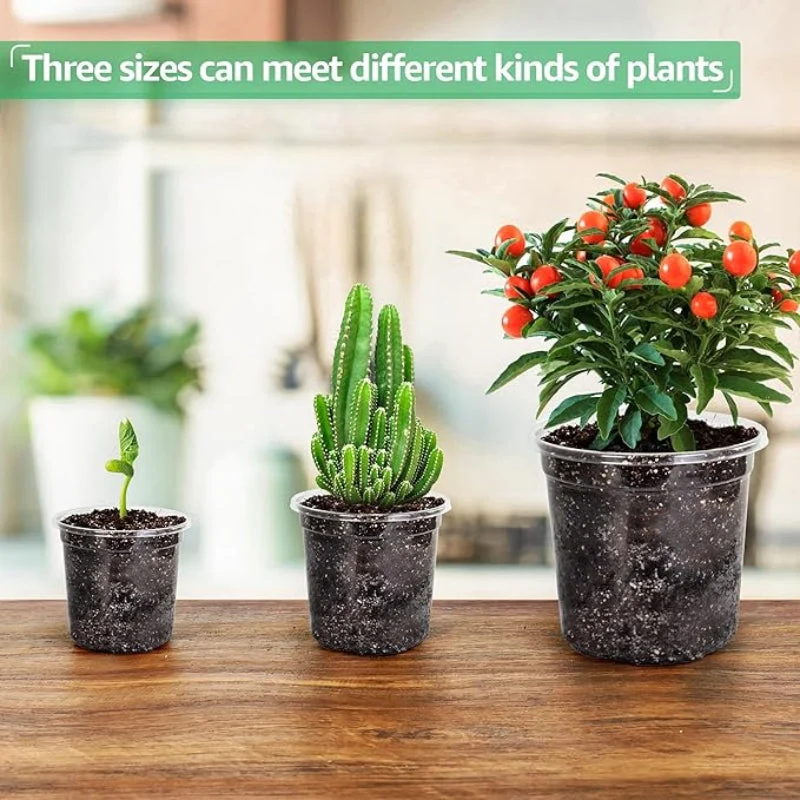 Euroselle 15 Pack Transparent Seedling Pots For Easy Root Monitoring And Growth