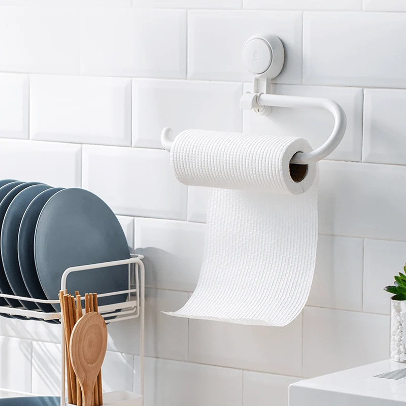 Euroselle No-Drill Stainless Steel Toilet Paper Holder With Strong Suction For Secure Installation