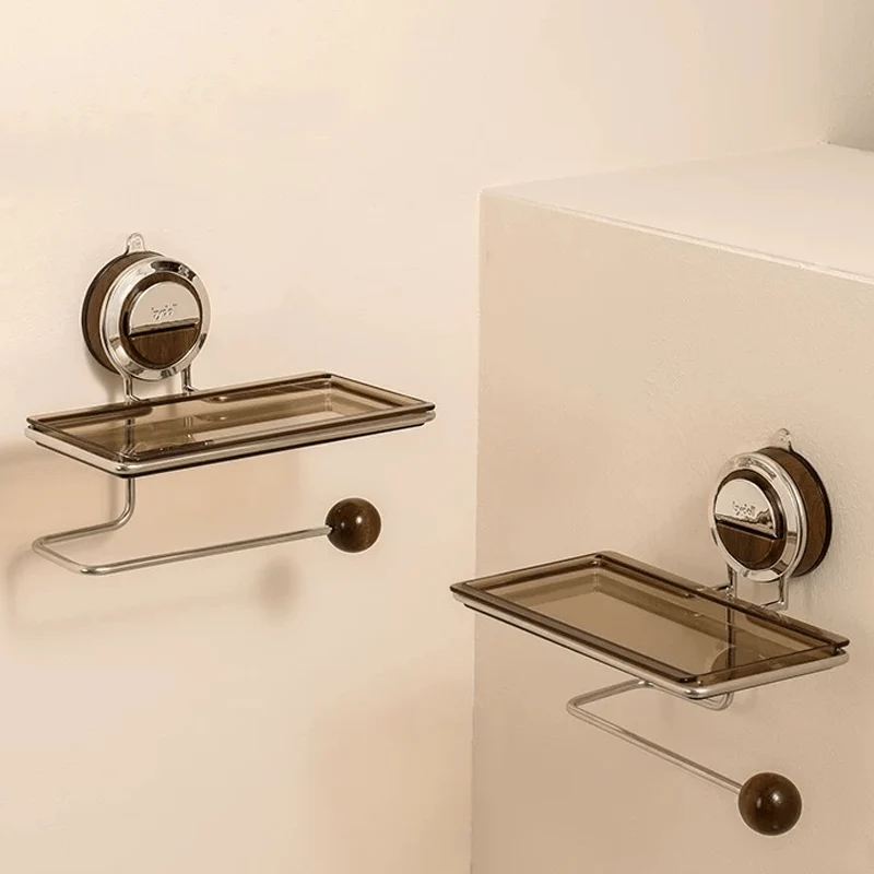 Euroselle No-Drill Stainless Steel Toilet Paper Holder With Strong Suction For Secure Installation