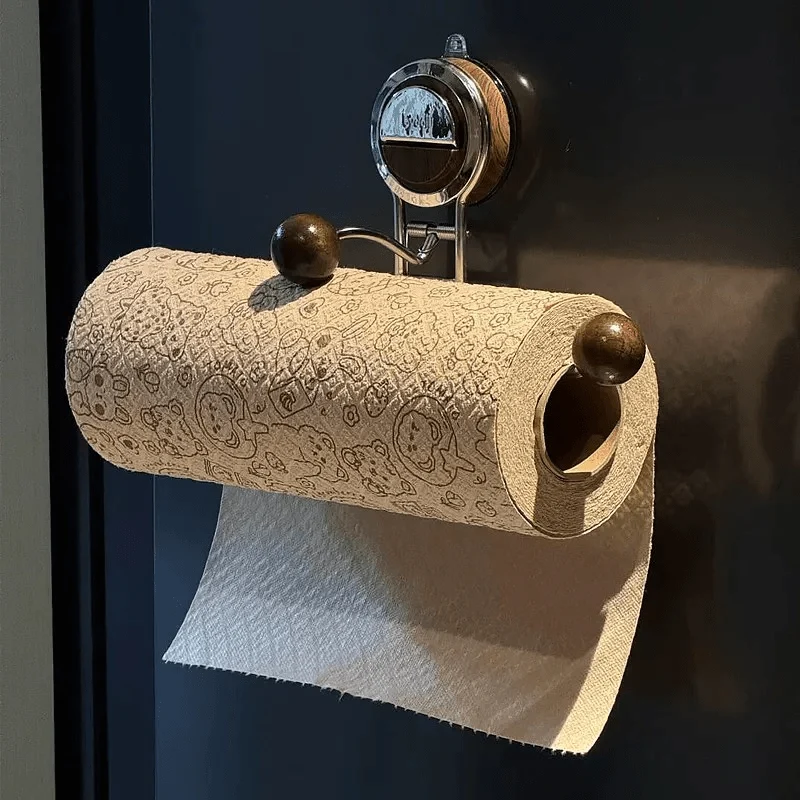 Euroselle No-Drill Stainless Steel Toilet Paper Holder With Strong Suction For Secure Installation