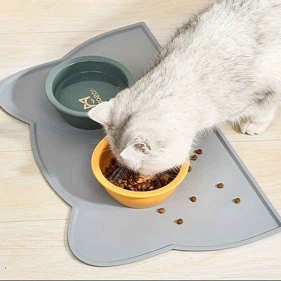 Euroselle Waterproof Cat And Dog Feeding Tray With Scratch Resistant Mess Proof