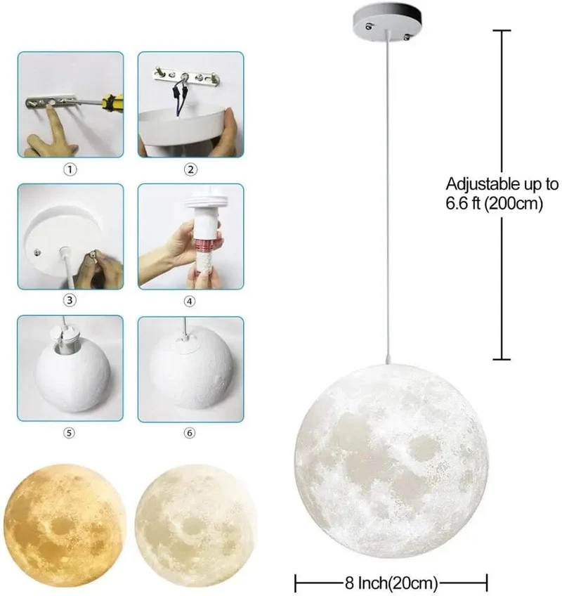 Euroselle Moon Chandelier For Restaurant And Home Lighting