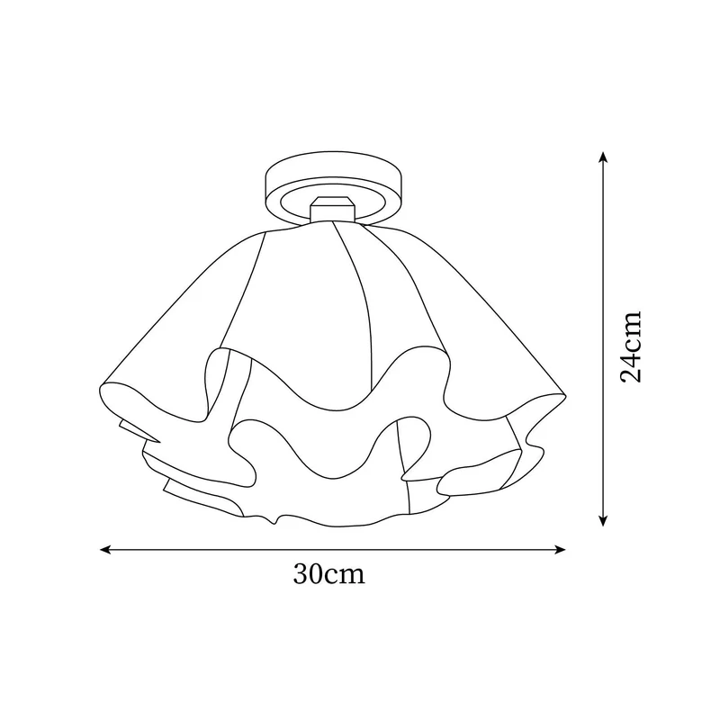 Ravilon Ceiling Light by Euroselle With Folded Silhouette and Soft Glow