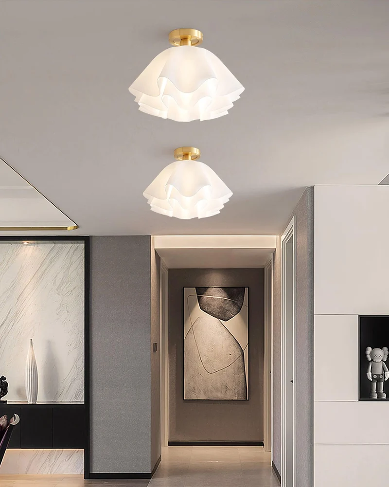 Ravilon Ceiling Light by Euroselle With Folded Silhouette and Soft Glow