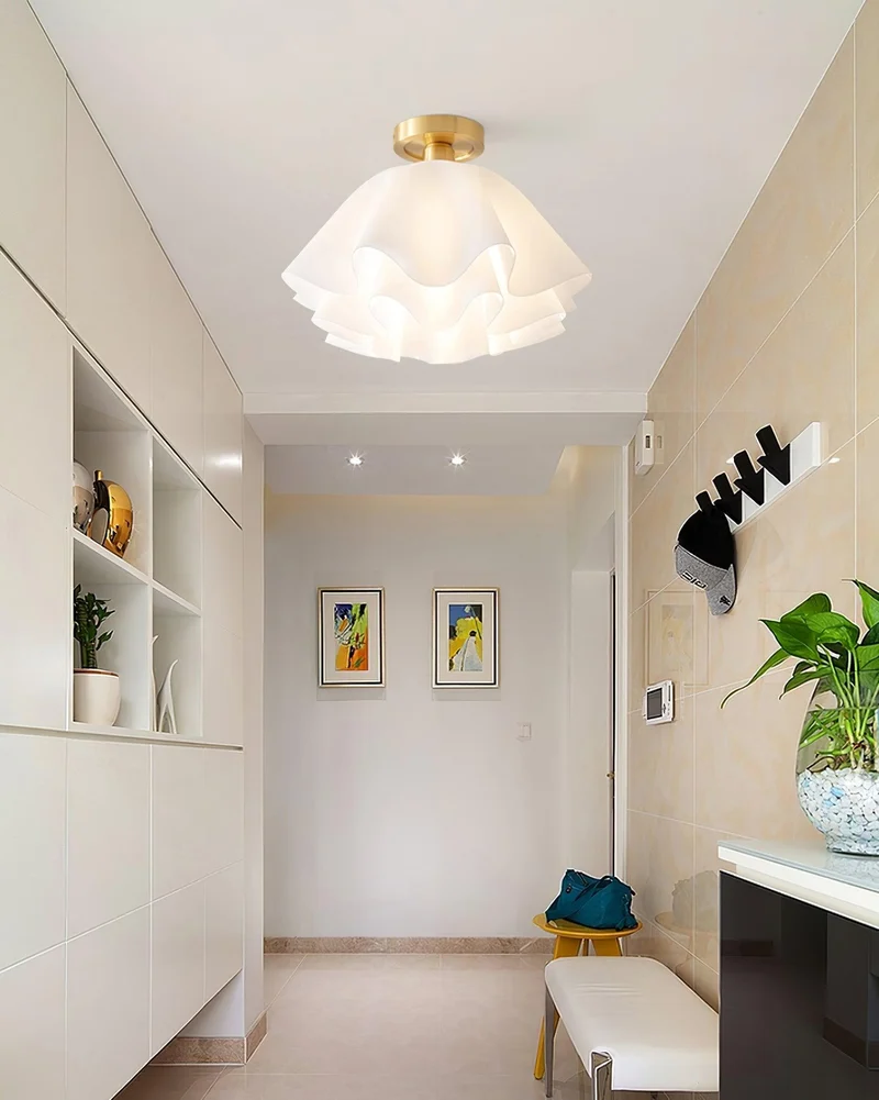 Ravilon Ceiling Light by Euroselle With Folded Silhouette and Soft Glow