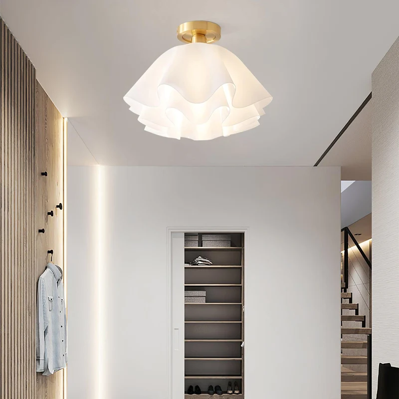 Ravilon Ceiling Light by Euroselle With Folded Silhouette and Soft Glow