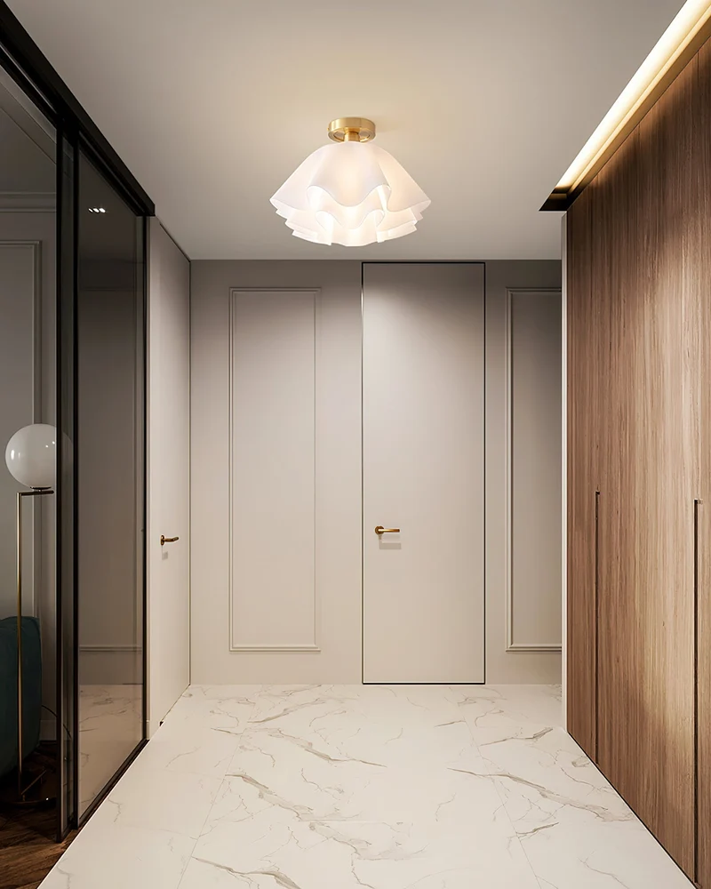 Ravilon Ceiling Light by Euroselle With Folded Silhouette and Soft Glow