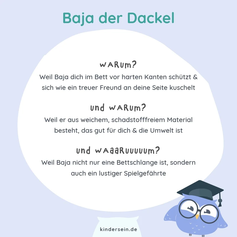Bettschlange & Spielkissen Baja der Dackel