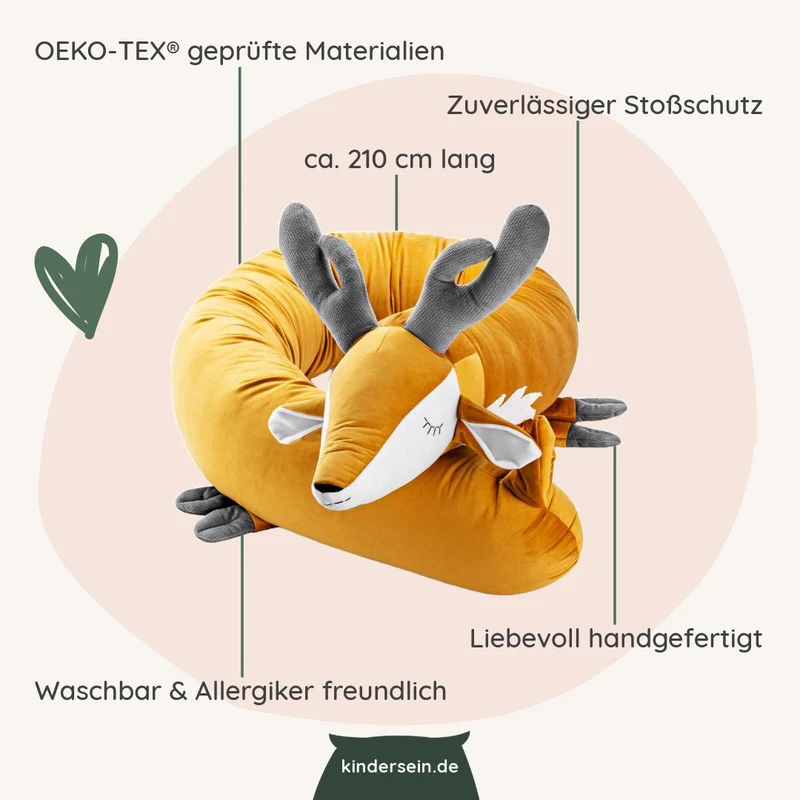 Bettschlange & Spielkissen Nai das Reh