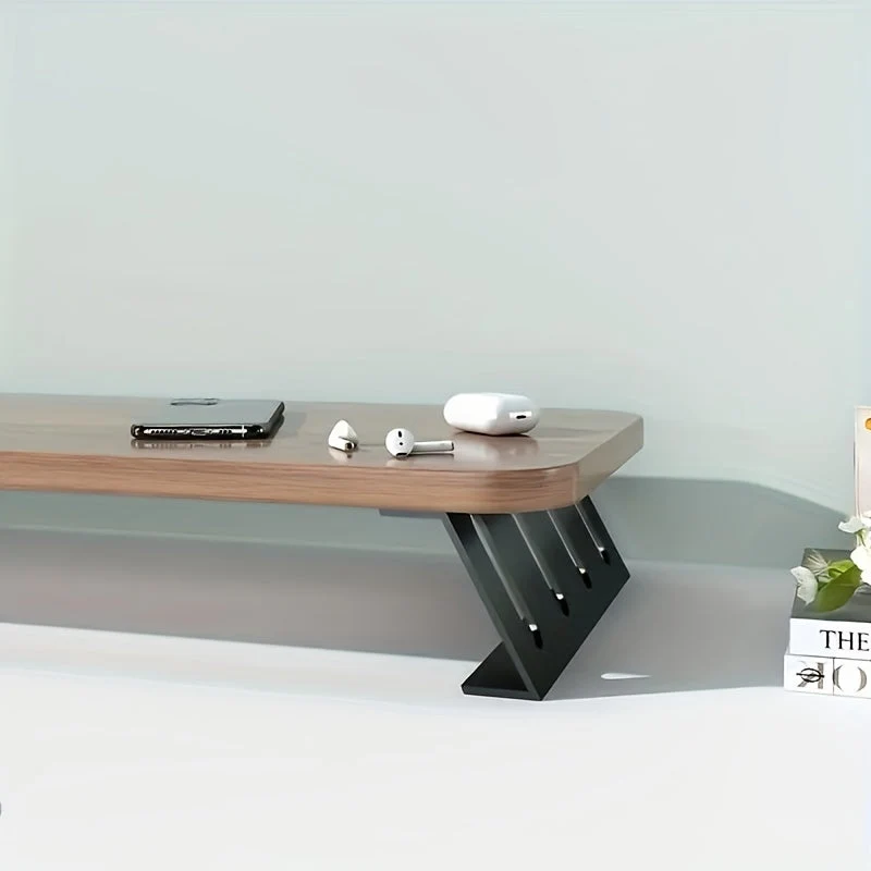 Euroselle Space Saving Wooden Monitor Riser for Home Office and Laptop Use