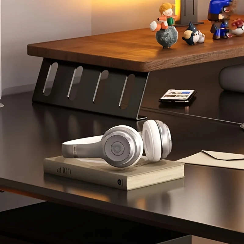 Euroselle Space Saving Wooden Monitor Riser for Home Office and Laptop Use
