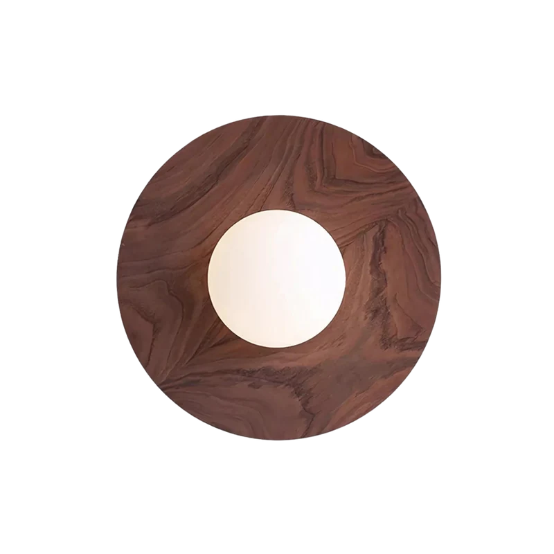 Euroselle LumaVale Wood and Glass LED Wall Light Minimalist Warm Glow