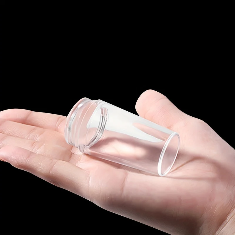 Euroselle Clear Silicone Nail Stamper With Scraper For French Tip Perfection