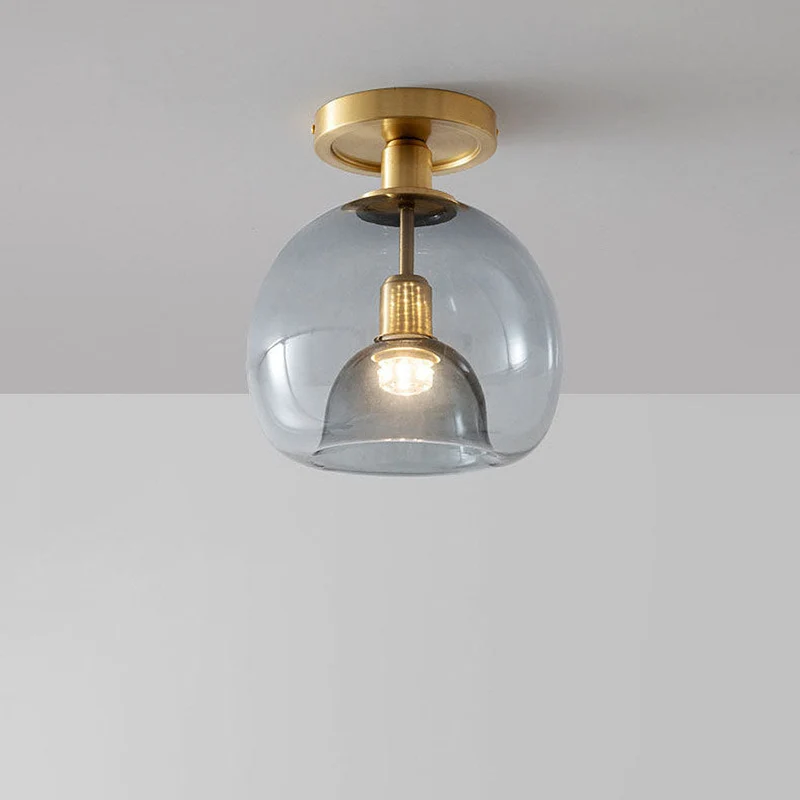 DesignEpure Modern Grey Glass Ceiling Lamp By Euroselle