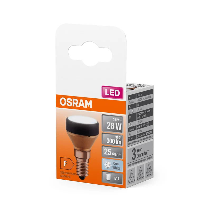 OSRAM LED FLAT LAMP Ultrakompakte LED Designlampe, 4000k, 3.5W, Matt, E14 , Kaltweiß