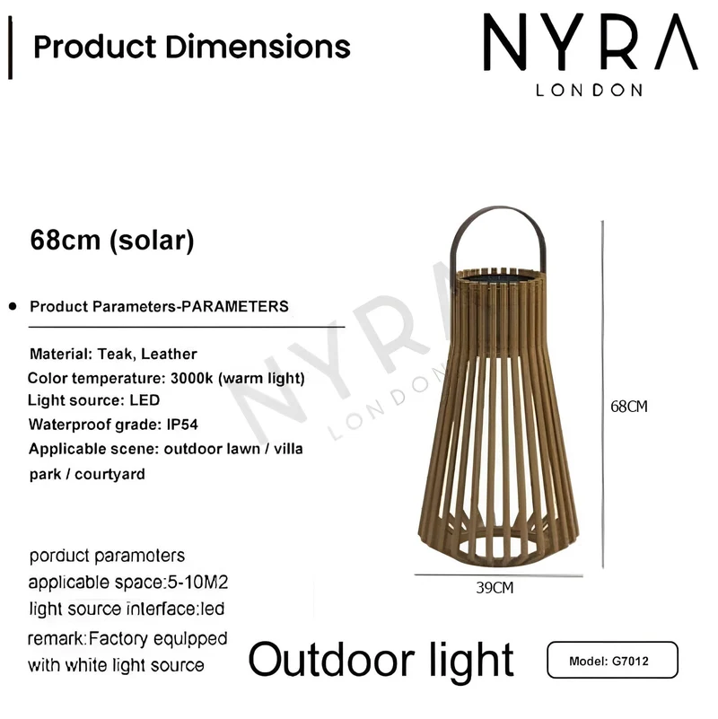Euroselle Marina Waterproof Teak Woven Lantern Collection