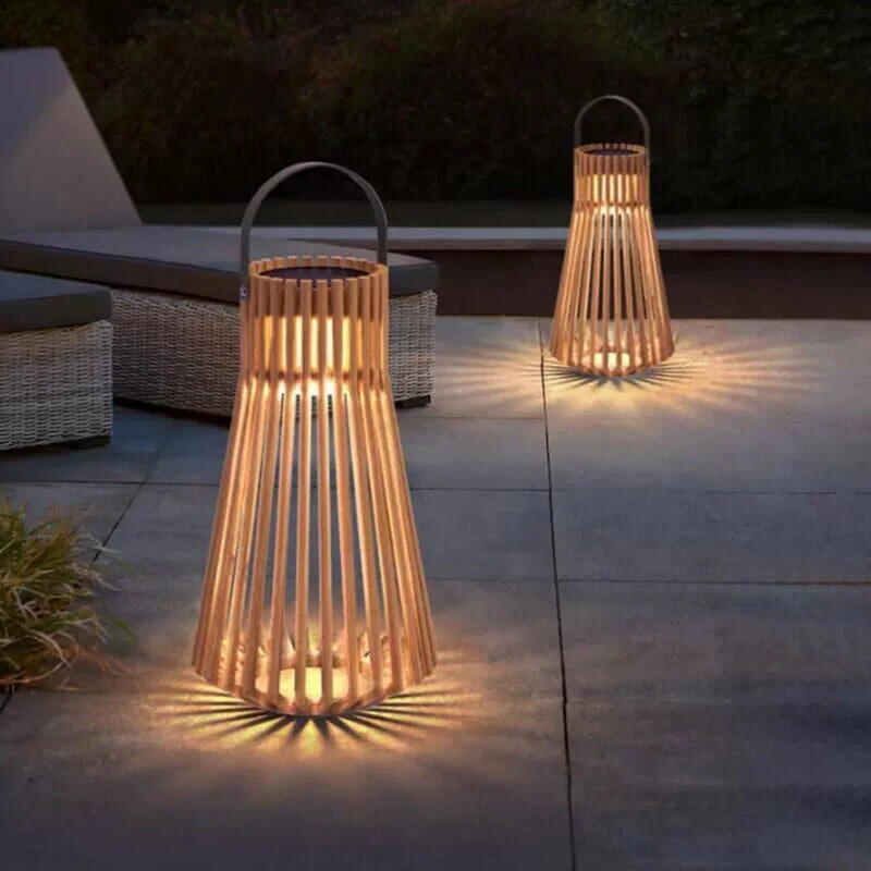 Euroselle Marina Waterproof Teak Woven Lantern Collection