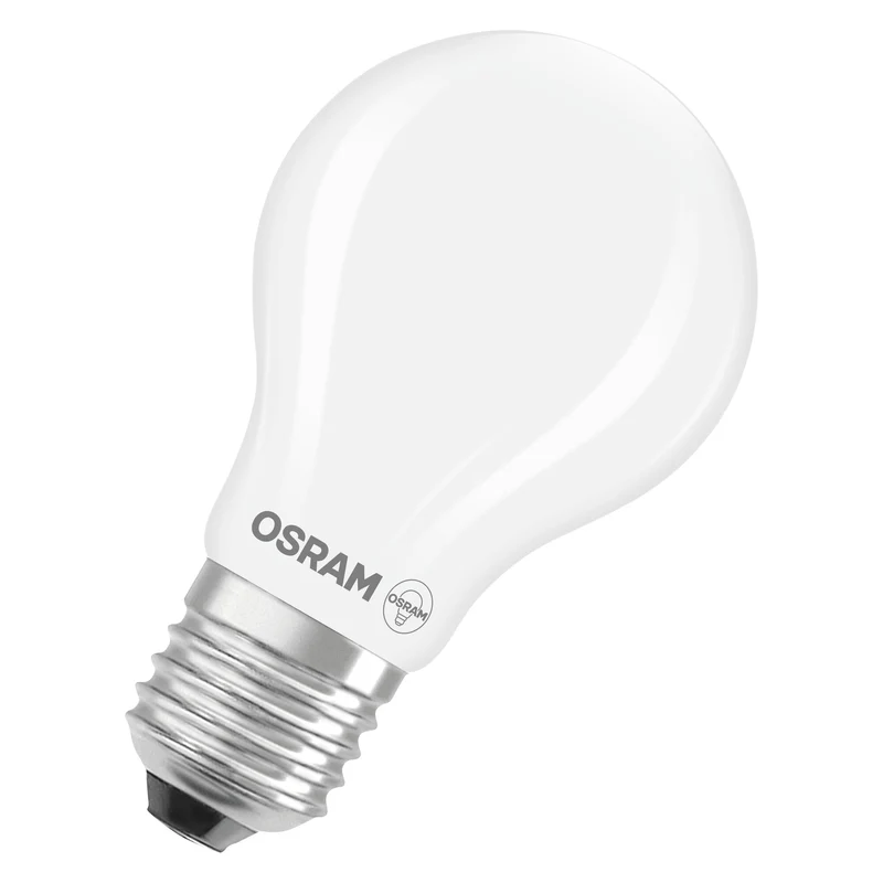 OSRAM LED LAMPS ENERGY CLASS A ENERGY EFFICIENCY FILAMENT CLASSIC A in A-Form, LED-Lampe, Bleifreies Glas, Matt, 5 W, 1055 lm, Warmweiß, Energieeffizienzklasse: A, 2er