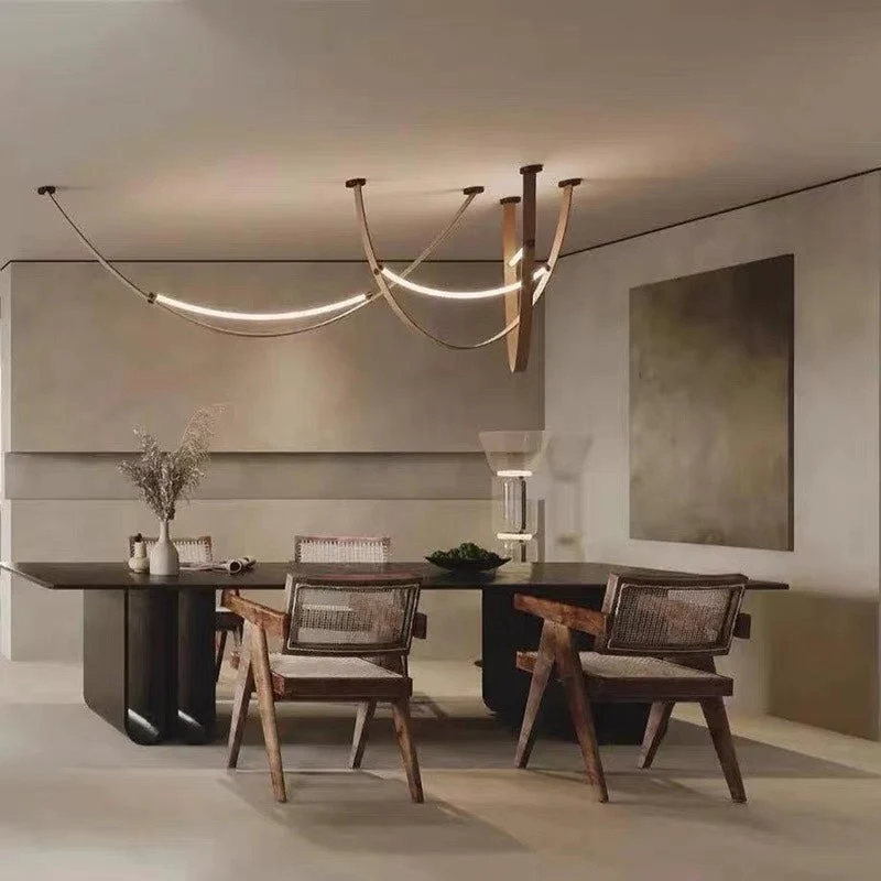 Euroselle Modern Nordic Leather Belt Chandelier LED Pendant Light