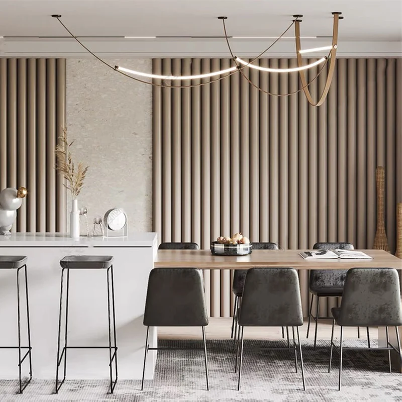 Euroselle Modern Nordic Leather Belt Chandelier LED Pendant Light