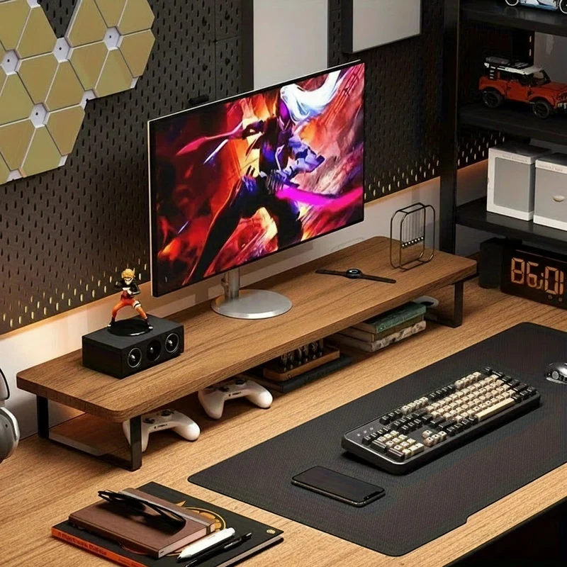 Euroselle Carbon Steel Supported Desktop Monitor Stand And Organizer