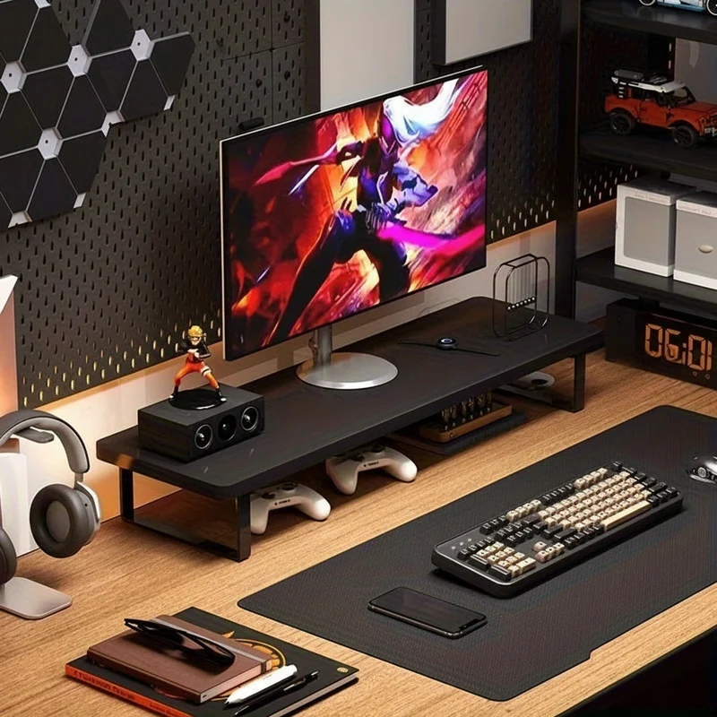 Euroselle Carbon Steel Supported Desktop Monitor Stand And Organizer