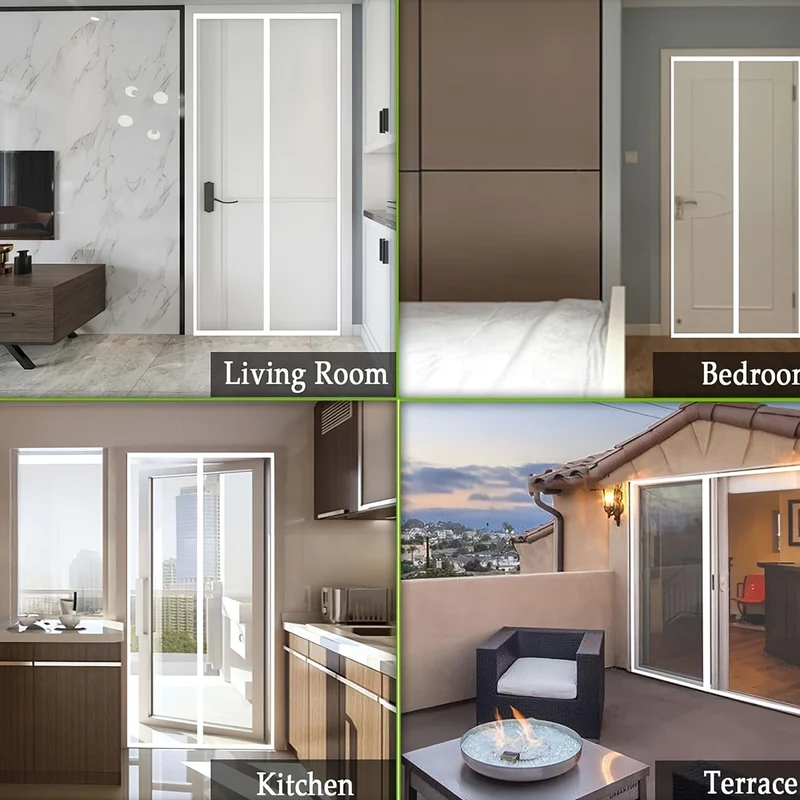 Euroselle Magnetic Fly Screen Door Curtain Automatic Closing Mosquito Barrier For Easy Walk-Through