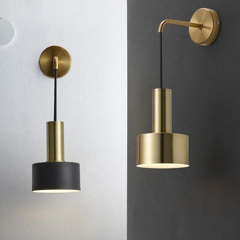 Euroselle Modern Black And Gold Sconce Wall Lamp For Home And Office