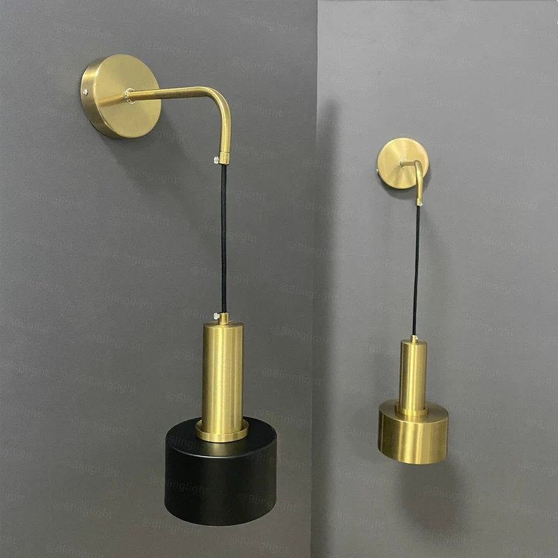 Euroselle Modern Black And Gold Sconce Wall Lamp For Home And Office