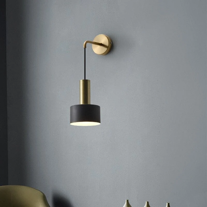 Euroselle Modern Black And Gold Sconce Wall Lamp For Home And Office