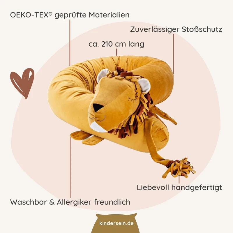 Bettschlange & Spielkissen Tau der Löwe