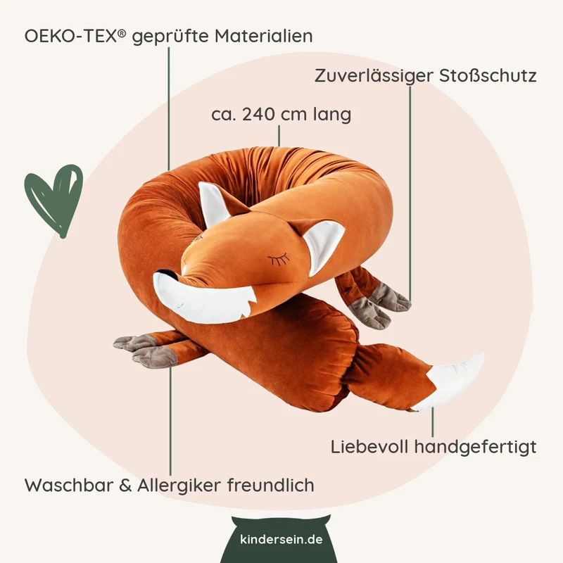 Bettschlange & Spielkissen Liska der Fuchs