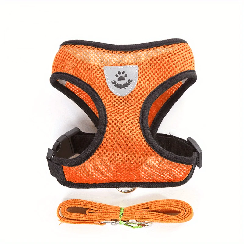 Euroselle Reflective Pet Vest With Leash For Dogs And Cats