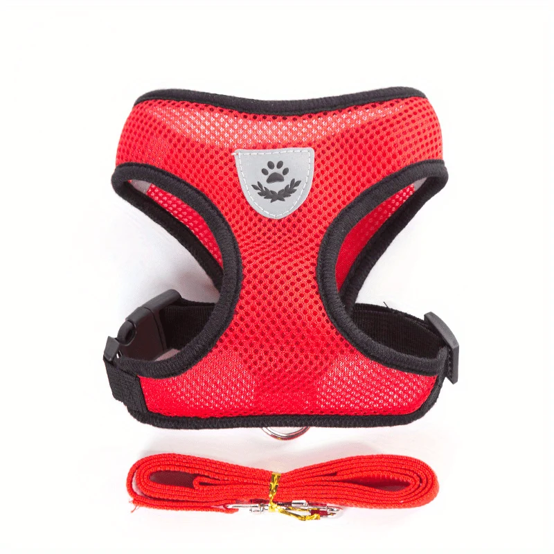 Euroselle Reflective Pet Vest With Leash For Dogs And Cats