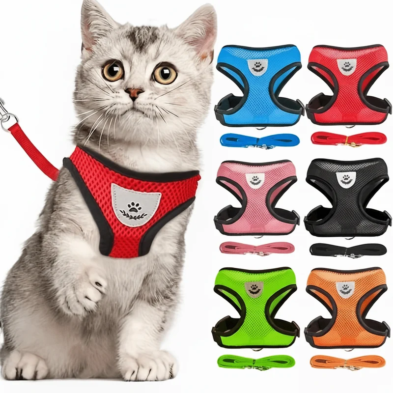 Euroselle Reflective Pet Vest With Leash For Dogs And Cats