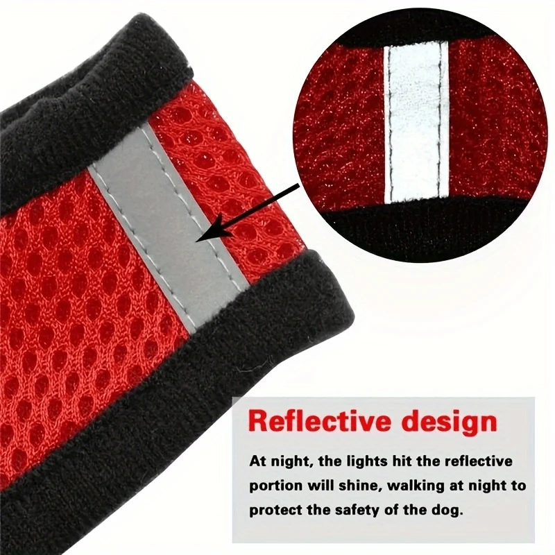 Euroselle Reflective Pet Vest With Leash For Dogs And Cats