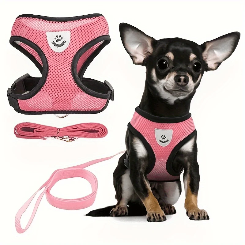 Euroselle Reflective Pet Vest With Leash For Dogs And Cats